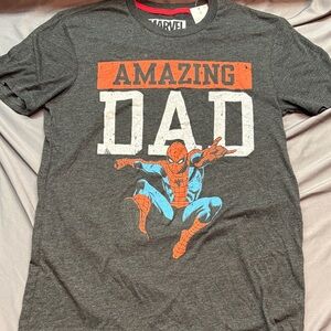 Marvel Spider-Man "Amazing Dad" Graphic T-Shirt | Men's Superhero Tee NWT